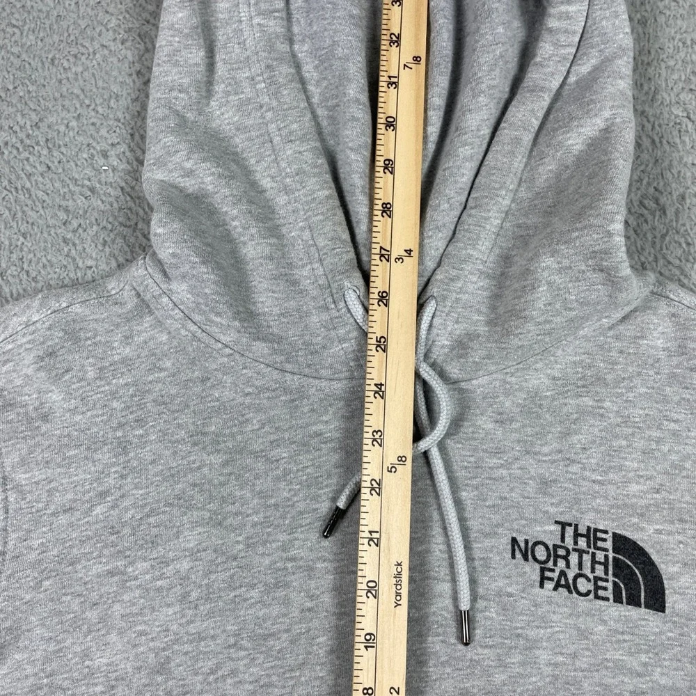 The North Face Box Logo Pullover Hoodie Mens Medium Gray Camo Graphic Fleece